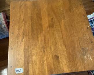 #130 Baumritter Maple 2 tier End Table (as is finish) - 20x20x23 $75.00