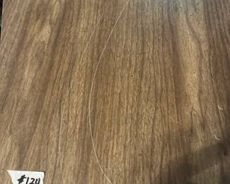 #134 Wood Look Wedge Set of 2 tables - 25Lx25Lx12Wx16T (one has small finish issues $45.00