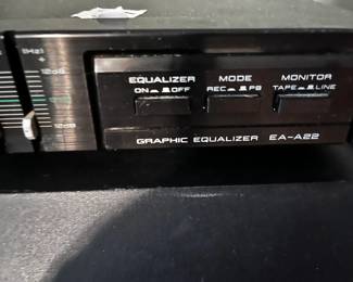 #223 Black Stereo Cabinet w/laminate sides - 3 shelves, glass front 19x16x35 (you move downstairs) $25.00