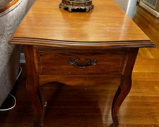 #2 Wood one Drawer End Table - 21x28x23 - Sold as a pair $125.00