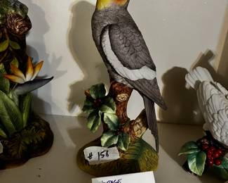#158 Vintage Andrea by Sadek #6014 Cockatiel 8.5"h $35.00