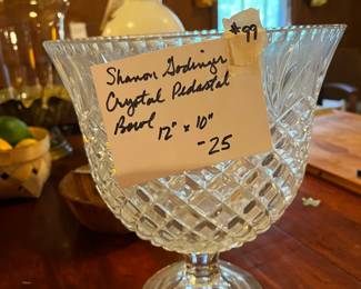 #99 Shannon Godinger Crystal Pedestal Bowl 12" Tall x 10Round $25.00