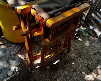 #43 Set of 2 Captains Chairs - Army Green $30.00 #44 Set of 2 Captains Chairs - yellow and has back $40.00