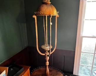 #261 Florentine Style Floor Accent Piece w/shelf (possibly use as a plant stand accent piece) (as is condition) 71" Tall x 25"W $30.00