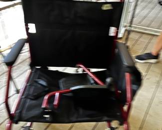 #195 Transport Wheelchair - w/side Basket - 18.5" Seat width $40.00