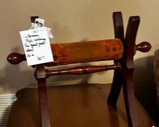 #126 Victorian Sytle Rolling Pin Gout Foot Stool $30.00