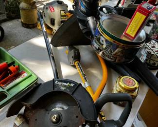 #53 Ryobi Gas Weed Eater Model SS30 w/attachments - String Trimmer/Edger/Polesaw - Missing Gas Cap $45.00