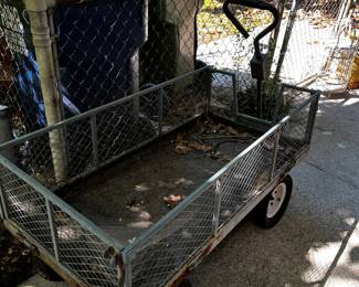 #40 Metal Garden Cart (as is tires and rust) - 49x24x26 $45.00
