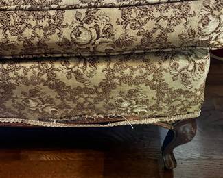 #154 Gold vintage armchair AS IS Upholstery Issues HEAVY YOU MOVE $25.00