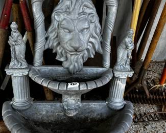 #23 Lion Aluminum Hanging Water Fountain (no pump just fountain) - 23x11x31 $35.00