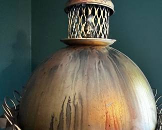 #261 Florentine Style Floor Accent Piece w/shelf (possibly use as a plant stand accent piece) (as is condition) 71" Tall x 25"W $30.00