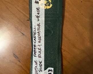 #133 Vintage Fibercastell Slide Ruler and Addiator with Case $20.00