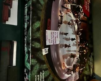 #218 Vintage MR Christmas Holiday Skaters Original Box - untested $85.00