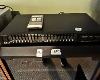 #223 Black Stereo Cabinet w/laminate sides - 3 shelves, glass front 19x16x35 (you move downstairs) $25.00