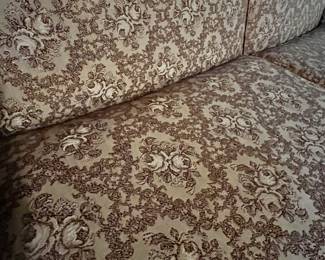 #145 Gold vintage sofa 75x21 seat depth x 31 HEAVY YOU MOVE $80.00