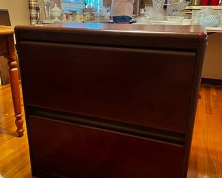 #86 Laminate 2 Drawer Filing Cabinet (as is some scratches on top) - 31Wx20Dx31T (no key) $45.00