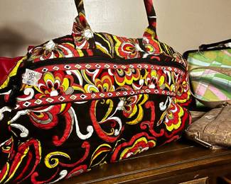 #198 Vera Bradley Puccini (retired) overnight Bag - no strap. Amazing Condiiton Large Exterior zip pocket. 2 exterior open pockets. 4 interior pockets $25.00