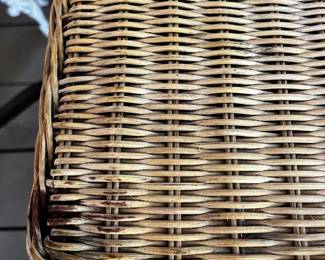 #192 Real Wicker Coffee Table (as is discoloration) - 35x22x18 $30.00