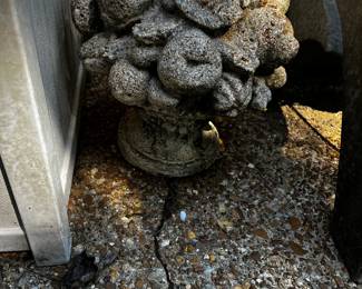 #73 concrete Decorative Vase w/Flowers - 12x14 $25.00