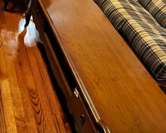 #128 Bassett Rectangular Coffee Table w/2 drawers and a cubby - 60x22x16T $75.00