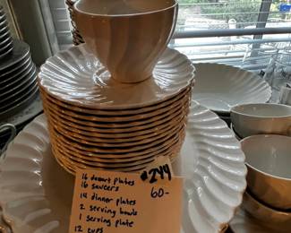#244 Johnston Brothers Made in England Mixed Set of China approx 75 pieces (some chips) $60.00