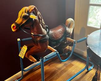 #114 70's Wonder horse Clippety clop - Sound Box may/not work as is - 38" Tall x 44W x 21 depth $60.00