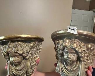 #243 Cherub Wall Sconces - Sold as a pair $20.00
