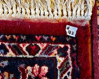 #102 Sears Kismet Classic 100% Wool Area Rug - Burgandy/Black - approx 8'3" x 11'9" $150.00