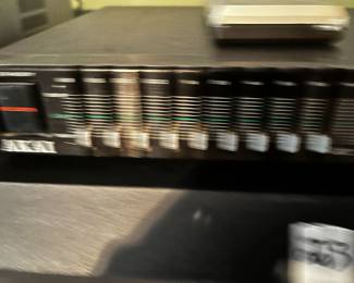 #223 Black Stereo Cabinet w/laminate sides - 3 shelves, glass front 19x16x35 (you move downstairs) $25.00