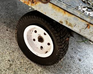 #40 Metal Garden Cart (as is tires and rust) - 49x24x26 $45.00