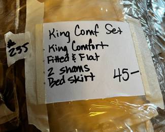 #235 King Comforter Set in Bag (missing two pillowcases) $45.00