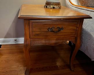 #2 Wood one Drawer End Table - 21x28x23 - Sold as a pair $125.00