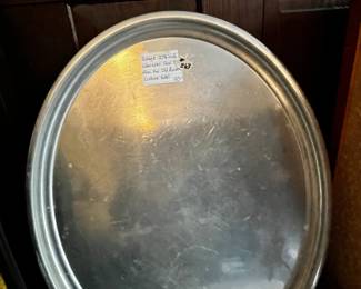 #263 Vintage 27.5" Wearever Oval Tray from Old Russell Erskine Hotel $40.00