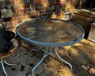 #13 Glass Round Metal Table only - 42" Round $40.00