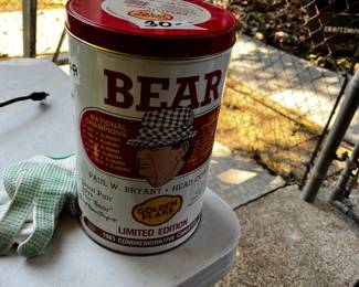 #59 1981 Commerative Tin of Paul W. Bryant "Bear" Golden Flake Limited Edition - 7x11 $30.00