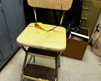 #176 Vintage yellow Step Stool - Cosco (as is seat and condition) $20.00