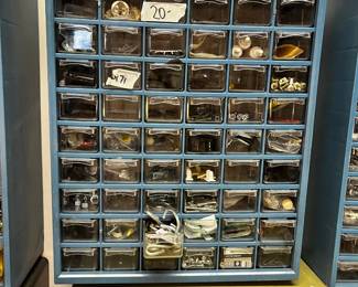 #171 Parts Cabinet - 60 drawers w/contents $20.00