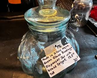#256 Made it Italy Aqua Beverage Dispenser w/spigot 18.5" Tall $30.00