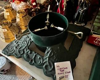 #221 Vintage Christmas Tree Stand - Cast Iron. $25.00