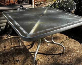 #11 Glass Frosted Square Patio Table w/4 Chairs - 41x28 $60.00