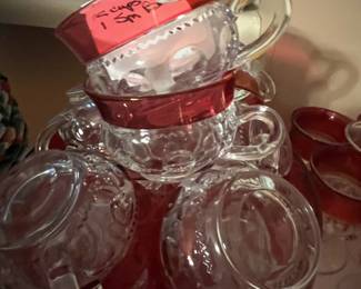 #246 Kings Crown Bowl & 12 cups $30.00