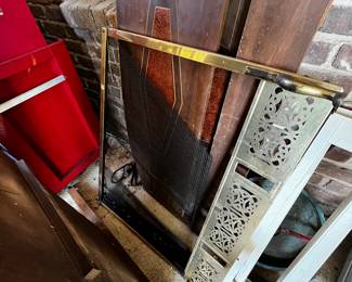 #67 Brass Fireplace Screen $25.00