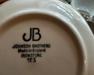#244 Johnston Brothers Made in England Mixed Set of China approx 75 pieces (some chips) $60.00