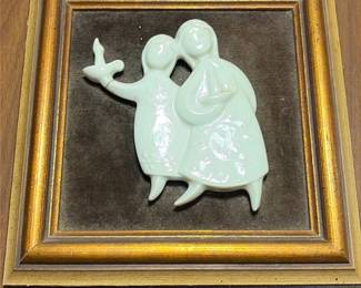Framed Haviland Limoges Ornament