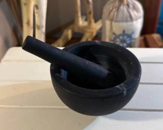 Black Marble Mortar & Pestle