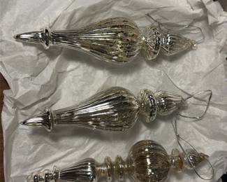 Set 3 Egyptian Museum Glass Ornaments