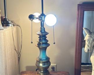 Brass Double-Arm Table Lamp