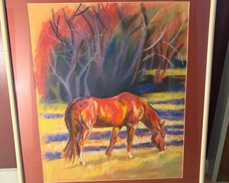 Original Pastel Horse Artwork