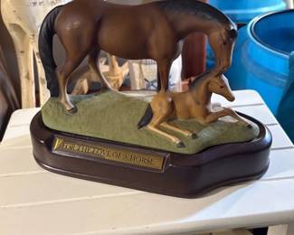 Horse Mare and Foal Figurine