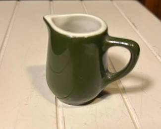 green ceramic creamer by HALL